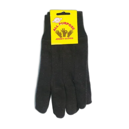Brown Jersey Gloves All Purpose Work Gloves
