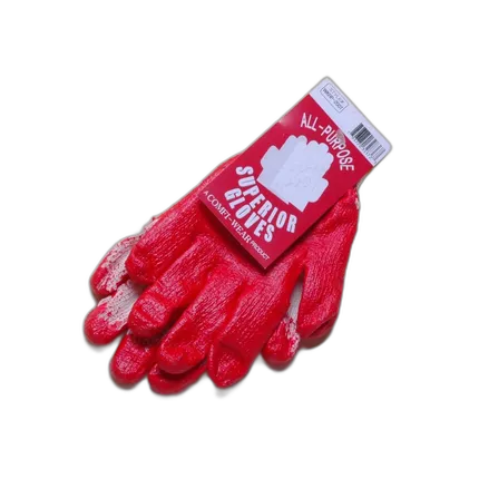 Red Palm Knit Gloves All Purpose Work Gloves (Brands Vary)