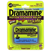 Dramamine Kids Chewable 8ct Grape Motion Sickness MedICINE 0