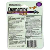 Dramamine Kids Chewable 8ct Grape Motion Sickness MedICINE 1