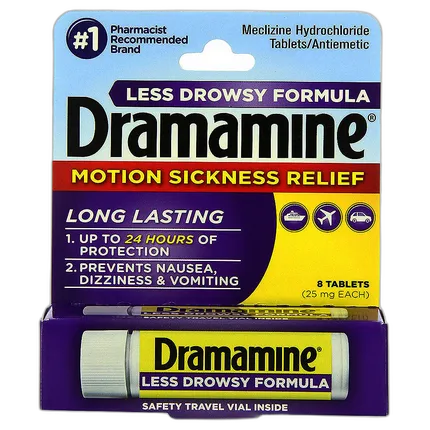 Dramamine Adult 8ct Less Drowsy Motion Sickness Relief