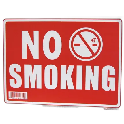 Signs 12pk No Smoking 9in x 12in Plastic