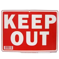 Signs 12pk Keep Out 9in x 12in Plastic 0