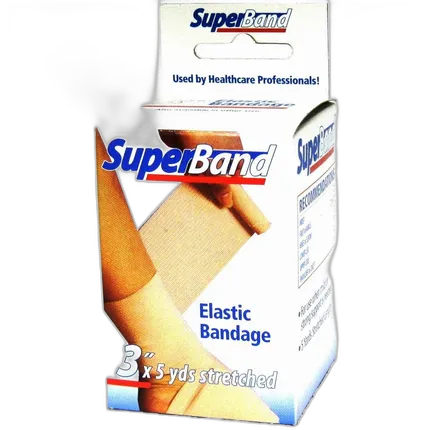 Ace-Type Elastic Bandage 3in x 5yds (Stretched Length) w/Clips