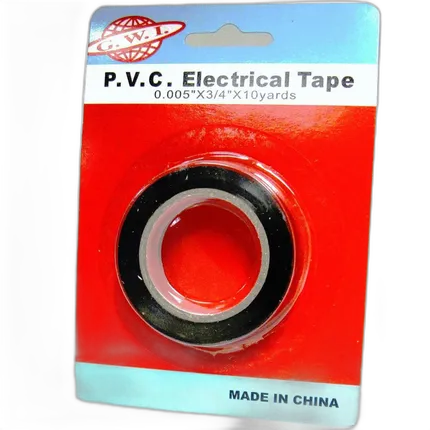 Electrical Tape PVC 3/4inch x 10yds Carded