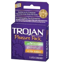 Trojan Condoms 3pk Pleasure Pack Assorted Varieties 0