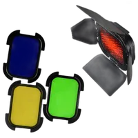 Godox Barndoor Kit with 4 Color Gels for AD200 Speedlight Head 0