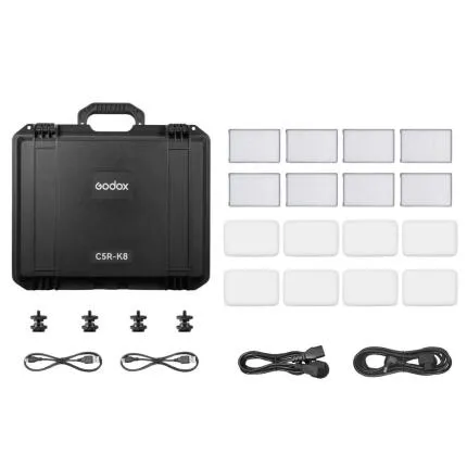 Godox C5R Knowled RGB Creative LED Light (Production 8-Light Kit)