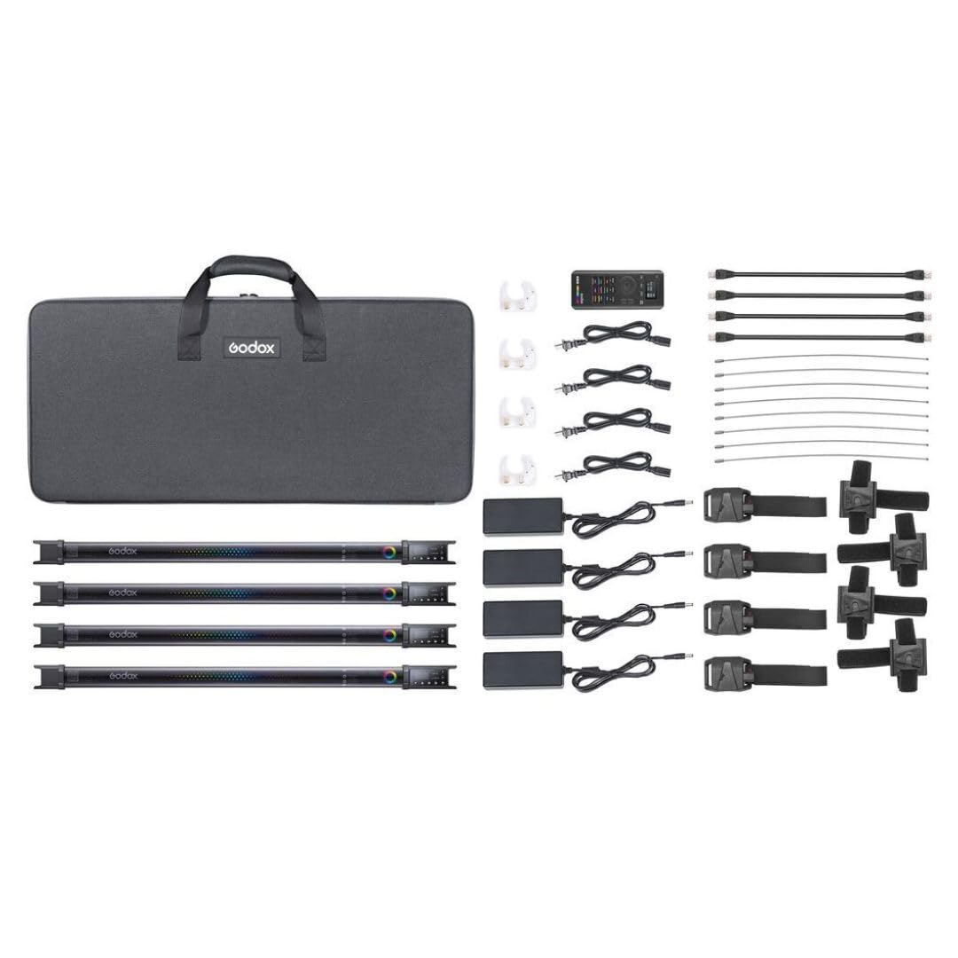 Godox TL60 RGB Tube Light 4-Light Kit for YouTube background lighting