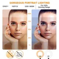 GVM Bi-Color LED Ring Light (14in) 1
