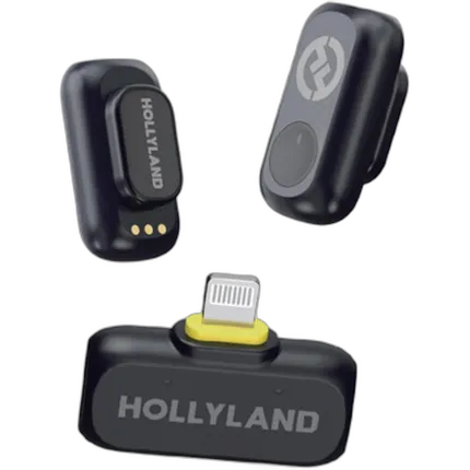 Hollyland LARK A1 Mini Duo Wireless Microphone - Space Gray Lightning RX