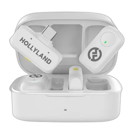 Hollyland LARK A1 Combo Wireless Microphone - Ivory White