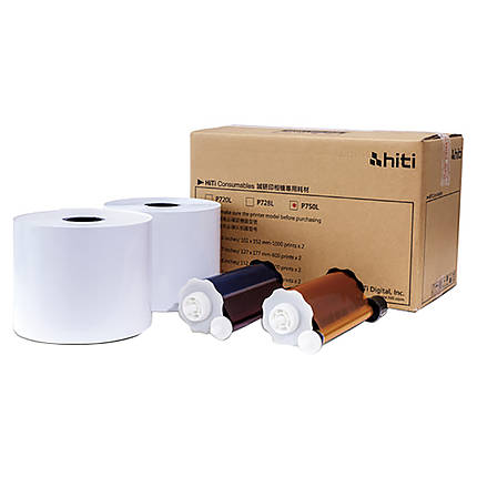 HiTi 4x6 P750L Ribbon  and  Paper Case (1000 Sheets/Roll, 2 Rolls/Carton)