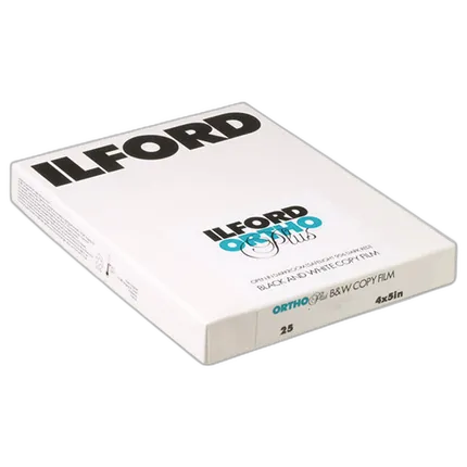 Ilford Ortho Plus 4x5 Black  and  White Negative (Print) Film - 25 Sheets