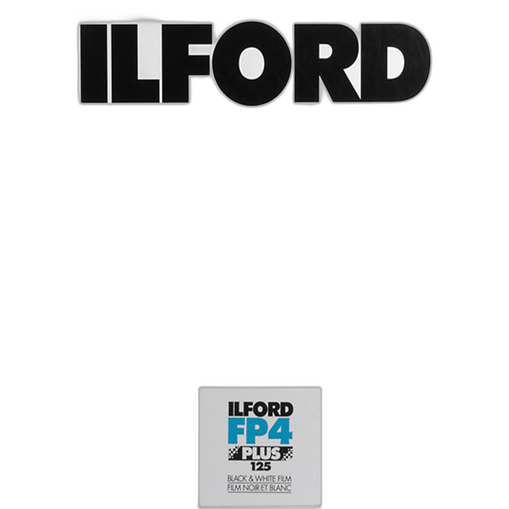 Ilford FP4 Plus black and white film box