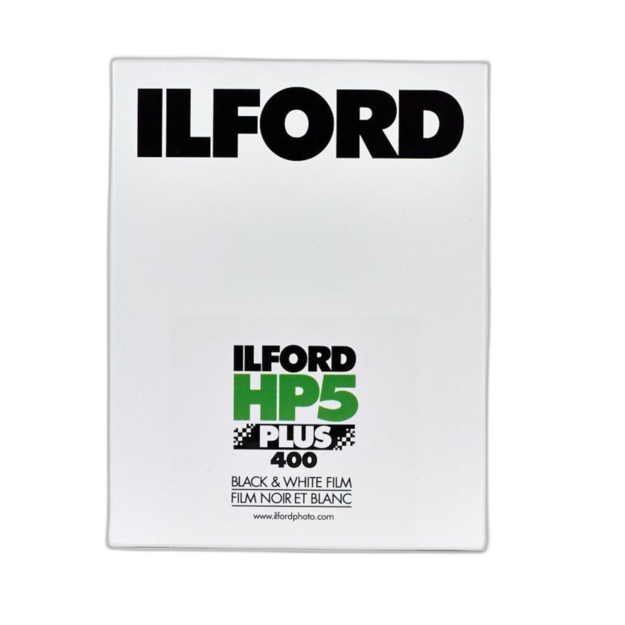 Ilford HP5 Plus black and white film box