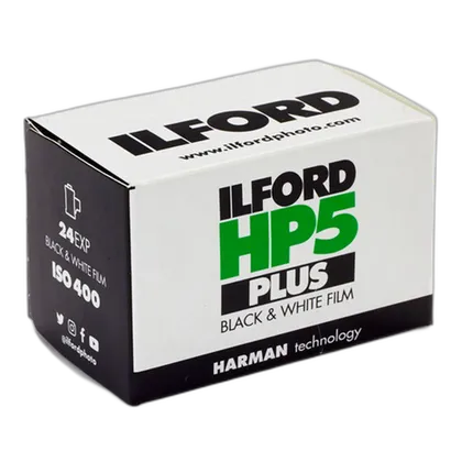 Ilford HP5 Plus Black and White Negative Film (35mm Roll Film, 24 Exposures)
