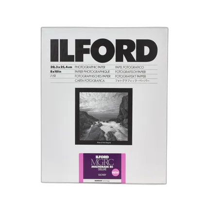 Ilford MULTIGRADE RC Deluxe Paper (Glossy, 8x10in, 250 Sheets)