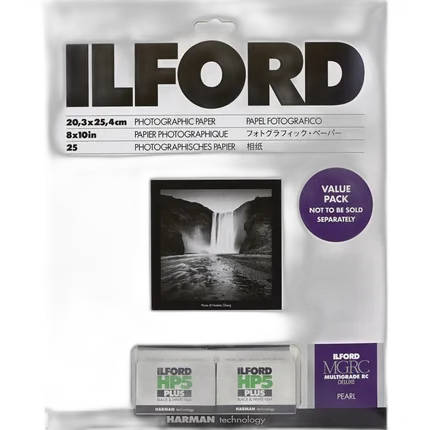 Ilford MULTIGRADE RC Deluxe Paper and HP5 Plus Value Pack (Pearl, 8x10, 25 She