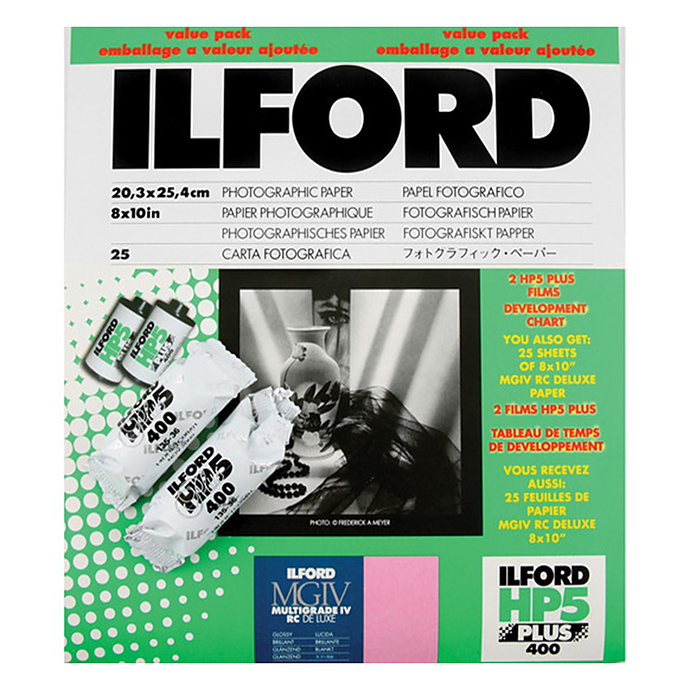 Ilford Multigrade IV RC DeLuxe Paper and HP5+ Film Value Pack (Glossy