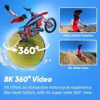 Insta360 X4 360 8K Motorcycle Bundle 1