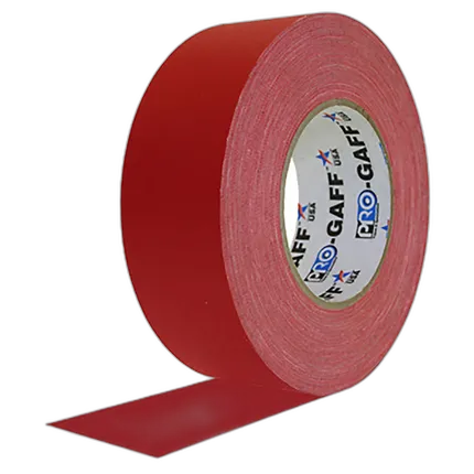 Professional Gaffers Tape - 2 Inches x 60 Yards (Red)
