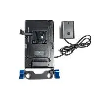 IndiPRO Tools V-Mount Plate with NP-FZ100 Dummy Battery  and  15mm Rod Clamps 0