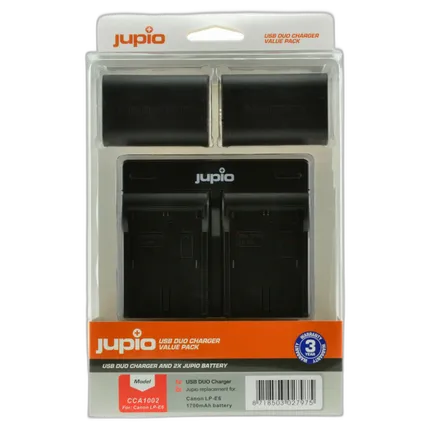 Jupio Value Pack: 2x Battery LP-E6 1700mAh + USB Dual Charger