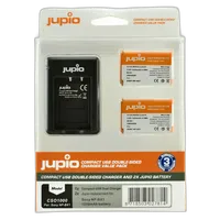 Jupio Value Pack: 2x Battery NP-BX1 + Compact USB Double-Sided Charger 0