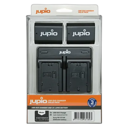 Jupio Value Pack: 2x Battery NP-FZ100 2040mAh + USB Dual Charger