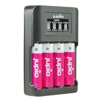 Jupio USB 4-slots Ultra Fast Battery Charger LCD 1