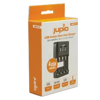 Jupio USB 4-slots Ultra Fast Battery Charger LCD 3
