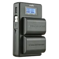 Jupio USB Dedicated Duo Charger LCD for Canon LP-E6 LP-E6N 1