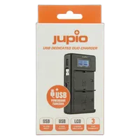 Jupio USB Dedicated Duo Charger LCD for Fuji NP-W126(S) 1