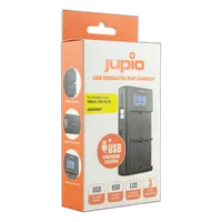 Jupio USB Dedicated Duo Charger LCD for Nikon EN-EL14 2