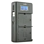 Jupio USB Dedicated Duo Charger LCD for Panasonic DMW-BLF19E 0