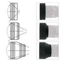Kaiser 49mm 3-in-1 Rubber Lens Hood 1