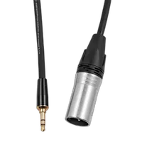Kondor Blue 16 Inch XLR Male to 3.5mm Male Mini TRS Cable 2