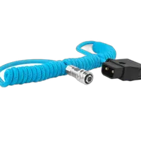 Kondor Blue Coiled D-Tap to BMPCC 6K/4K Power Cable for Blackmagic - Blue 0