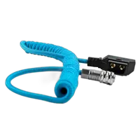 Kondor Blue Coiled D-Tap to BMPCC 6K/4K Power Cable for Blackmagic - Blue 1