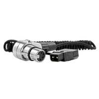 Kondor Blue D-Tap to 4 Pin XLR Female Right Angle Adapter Power Coiled Cable 0