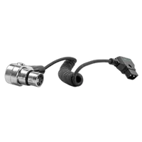 Kondor Blue D-Tap to 4 Pin XLR Female Right Angle Adapter Power Coiled Cable 1