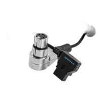 Kondor Blue D-Tap to 4 Pin XLR Female Right Angle Adapter Power Coiled Cable 2