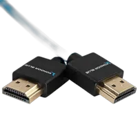 Kondor Blue 14 Inch Thin HDMI to HDMI Braided Male Cable for Camera Monitors 0