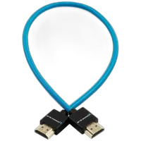 Kondor Blue 14 Inch Thin HDMI to HDMI Braided Male Cable for Camera Monitors 2