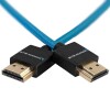 Kondor Blue 14 Inch Thin HDMI to HDMI Braided Male Cable for Camera Monitors