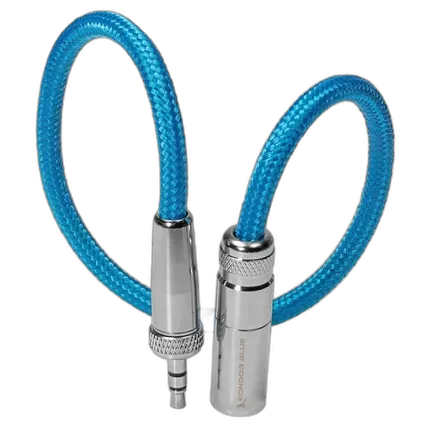 Kondor Blue Mini XLR to 3.5MM Locking Screw Mini Plug for Lavalier Mics and