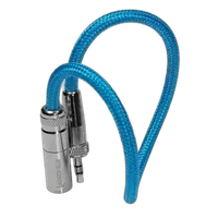 Kondor Blue Mini XLR to 3.5MM Locking Screw Mini Plug for Lavalier Mics and 1