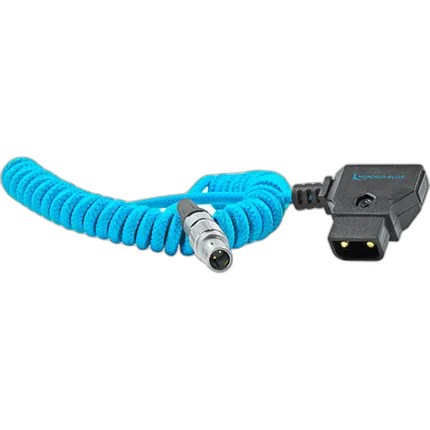Kondor Blue D-Tap to LEMO 2-Pin 0B Male Power Cable Coiled