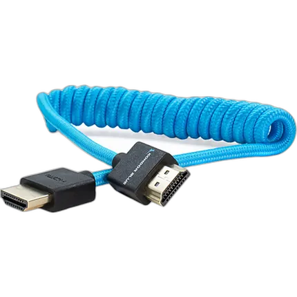 Kondor Blue Coiled HDMI Cable (12 to 24 Inch)